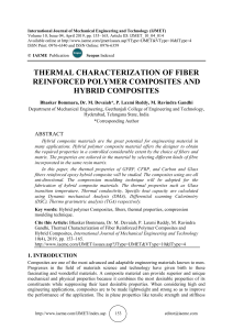 THERMAL CHARACTERIZATION OF FIBER REINFORCED POLYMER COMPOSITES AND HYBRID COMPOSITES