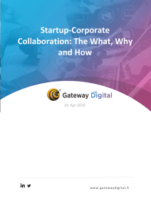 Startup-Corporate Collaboration The What, Why and How