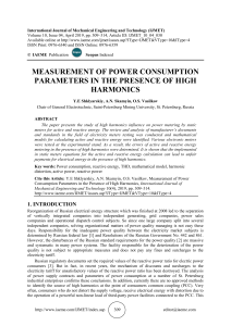 MEASUREMENT OF POWER CONSUMPTION PARAMETERS IN THE PRESENCE OF HIGH HARMONICS