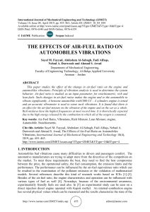 THE EFFECTS OF AIR-FUEL RATIO ON AUTOMOBILES VIBRATIONS
