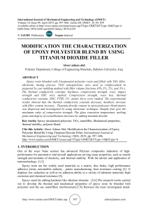 MODIFICATION THE CHARACTERIZATION OF EPOXY POLYESTER BLEND BY USING TITANIUM DIOXIDE FILLER