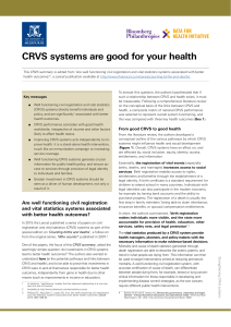 Why CRVS systems are good for your health