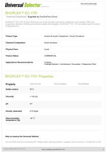 RHOPLEX™ EC-1791 - DowDuPont (Dow)
