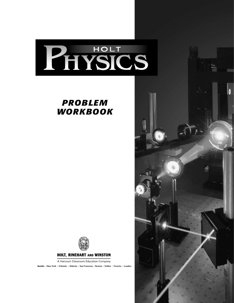 Holt Physics Problem Workbook With Answers