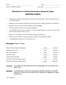 Research Paper Guidelines Assignment