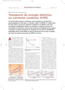 transporte de energia electrica en cc