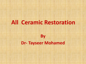 All  ceramic restoration