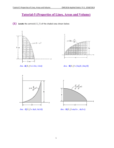 Statics Tutorial: Lines, Areas, Volume Properties