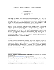 Ferrocene Solubility in Organic Solvents