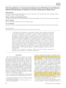 Bioprocess Monitoring: Data Reconciliation with Spectrometry