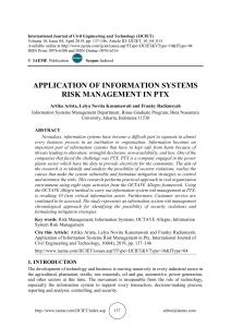APPLICATION OF INFORMATION SYSTEMS RISK MANAGEMENT IN PTX 