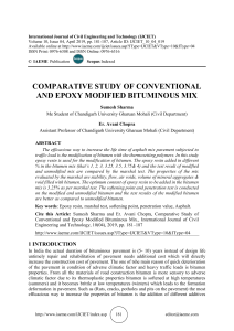 COMPARATIVE STUDY OF CONVENTIONAL AND EPOXY MODIFIED BITUMINOUS MIX 