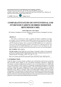 COMPARATIVE STUDY OF CONVENTIONAL AND STYRENE BUTADIENE RUBBER MODIFIED BITUMINOUS MIX