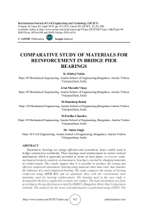 COMPARATIVE STUDY OF MATERIALS FOR REINFORCEMENT IN BRIDGE PIER BEARINGS