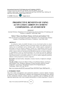 PROSPECTIVE BENEFITS OF USING ACTIVATED CARBON IN CEMENT COMPOSITES- AN OVERVIEW 