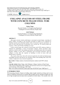 COLLAPSE ANALYSIS OF STEEL FRAME WITH CONCRETE FILLED STEEL TUBE COLUMNS