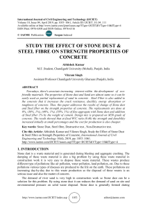 STUDY THE EFFECT OF STONE DUST & STEEL FIBRE ON STRENGTH PROPERTIES OF CONCRETE 