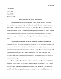 water bottles essay whoop whoop