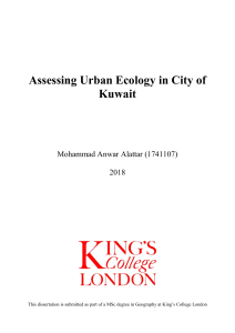 Assessing Urban Ecology in City of Kuwait