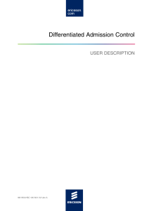 Differentiated Admission Control