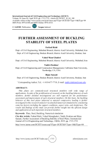 FURTHER ASSESSMENT OF BUCKLING STABILITY OF STEEL PLATES