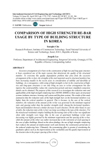 COMPARISON OF HIGH STRENGTH RE-BAR USAGE BY TYPE OF BUILDING STRUCTURE IN KOREA
