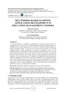MULTIMEDIA-BASED LEARNING APPLICATION DEVELOPMENT IN EDUCATION MANAGEMENT COURSES