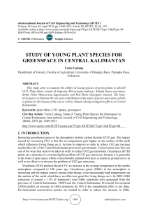 STUDY OF YOUNG PLANT SPECIES FOR GREENSPACE IN CENTRAL KALIMANTAN