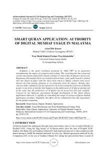 SMART QURAN APPLICATION: AUTHORITY OF DIGITAL MUSHAF USAGE IN MALAYSIA 