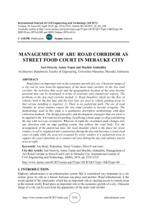 MANAGEMENT OF ARU ROAD CORRIDOR AS STREET FOOD COURT IN MERAUKE CITY
