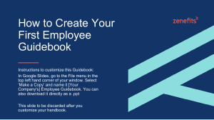 How to Create Your First Employee Handbook