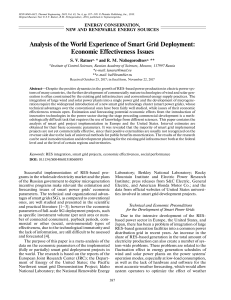 Analysis of the World Experience of Smart Grid Deployment: Economic Effectiveness Issues