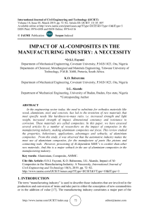 IMPACT OF AL-COMPOSITES IN THE MANUFACTURING INDUSTRY: A NECCESSITY