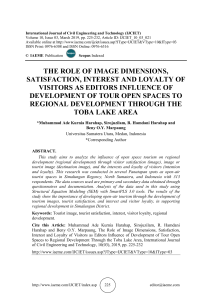 THE ROLE OF IMAGE DIMENSIONS, SATISFACTION, INTEREST AND LOYALTY OF VISITORS AS EDITORS INFLUENCE OF DEVELOPMENT OF TOUR OPEN SPACES TO REGIONAL DEVELOPMENT THROUGH THE TOBA LAKE AREA