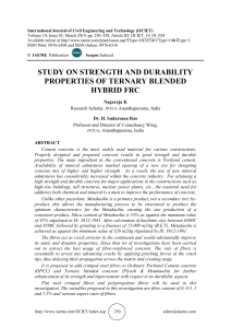 STUDY ON STRENGTH AND DURABILITY PROPERTIES OF TERNARY BLENDED HYBRID FRC