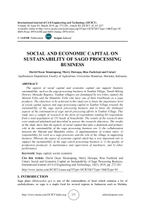 SOCIAL AND ECONOMIC CAPITAL ON SUSTAINABILITY OF SAGO PROCESSING BUSINESS