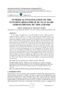 NUMERICAL INVESTIGATION ON THE PUNCHING BEHAVIOR OF RC FLAT SLABS STRENGTHENING BY TRM AND FRP