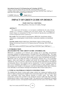 IMPACT OF GREEN GUIDE ON DESIGN