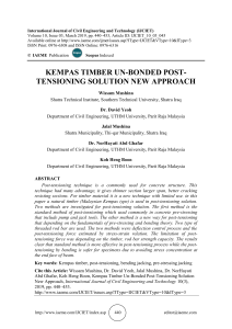 KEMPAS TIMBER UN-BONDED POST-TENSIONING SOLUTION NEW APPROACH