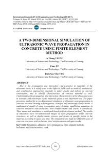 A TWO-DIMENSIONAL SIMULATION OF ULTRASONIC WAVE PROPAGATION IN CONCRETE USING FINITE ELEMENT METHOD