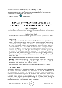 IMPACT OF TALENT STRUCTURE ON ARCHITECTURAL DESIGN EXCELLENCE