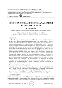 STUDY ON TIME AND COST MANAGEMENT IN CONSTRUCTION