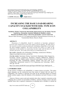 INCREASING THE BASE LOAD-BEARING CAPACITY STACKED WITH SOIL TYPE II ON COLLAPSIBILITY 
