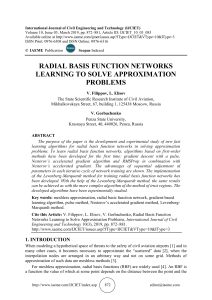 RADIAL BASIS FUNCTION NETWORKS LEARNING TO SOLVE APPROXIMATION PROBLEMS 