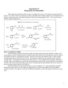 Experiment 14 Preparation of p-nitroaniline