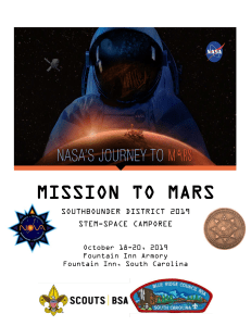 2019 - MISSION TO MARS Mission Plan v1