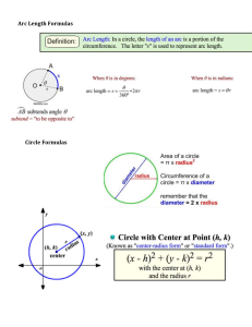 formulas for circle