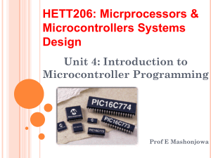 Lecture 3 Introduction to Microcontroller  Programming