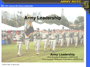MSL101L09 Army Leadership