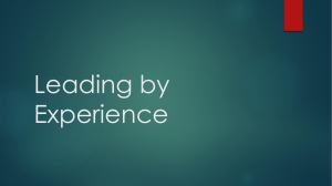 Leading by Experience